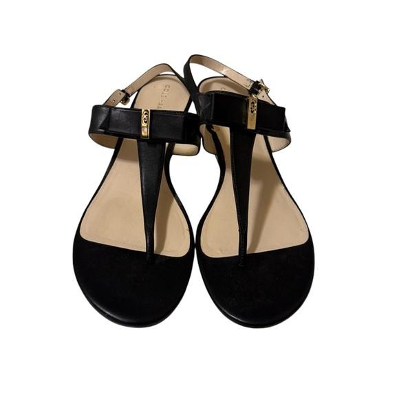 Cole Haan Tali Grand Bow
Womens 101/2 Black Leather Wedge Heel Sandals Strappy - Picture 13 of 15